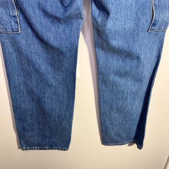 Aritzia Denim Forum The 90s Edie Lo-Rise Cargo Jeans Size 30 100% Cotton - Picture 10 of 16